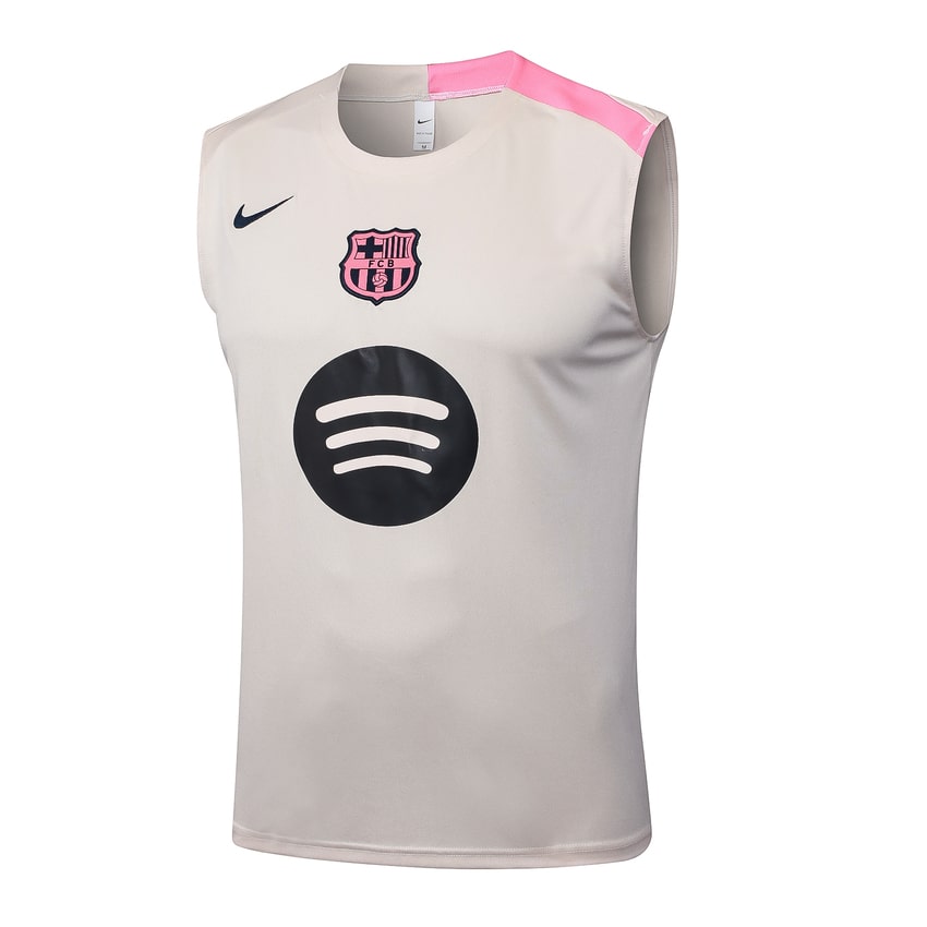 Debardeur Short Barcelone Homme 2025 2026 Beige Rose | Foot Fan
