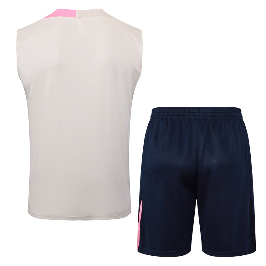 Debardeur Short Barcelone Homme 2025 2026 Beige Rose | Foot Fan