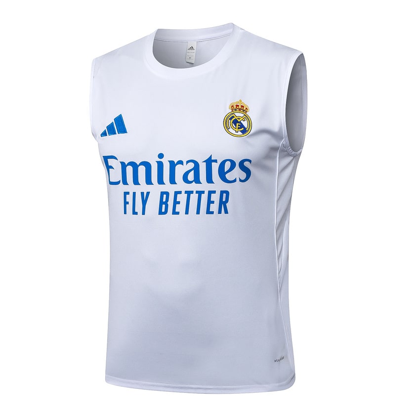 Debardeur Short Real Madrid Homme 2025 2026 Blanc Bleu | Foot Fan