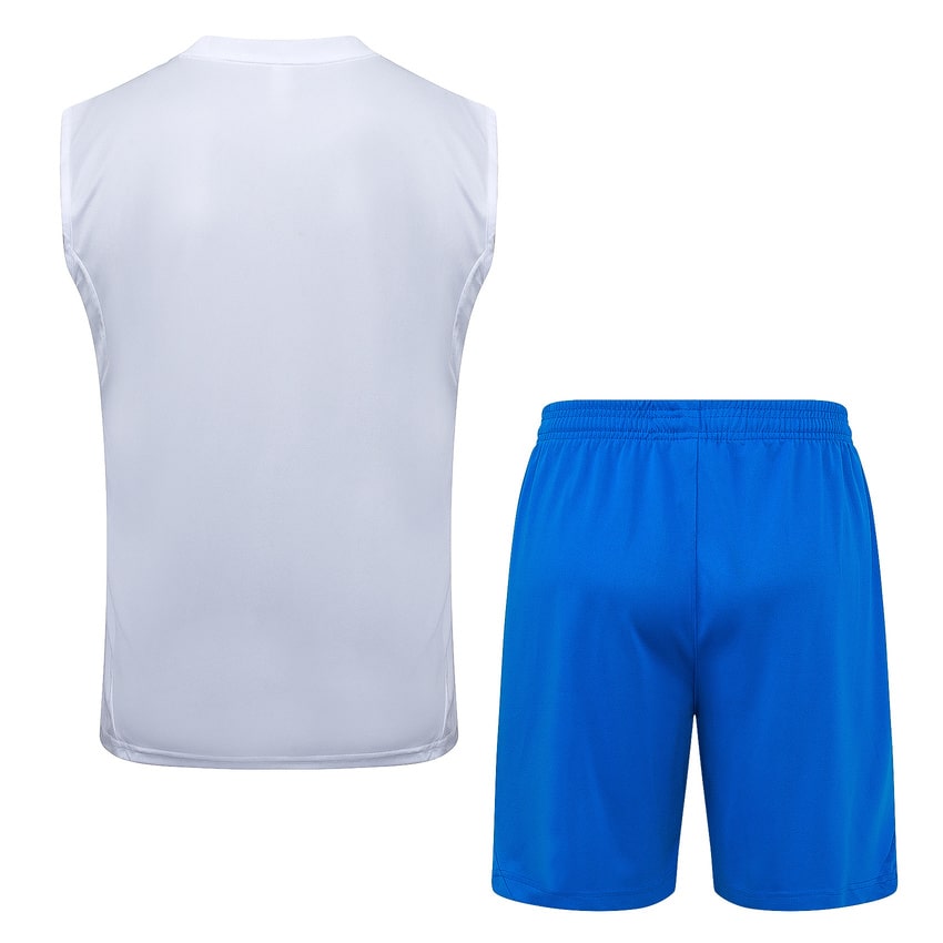 Debardeur Short Real Madrid Homme 2025 2026 Blanc Bleu | Foot Fan