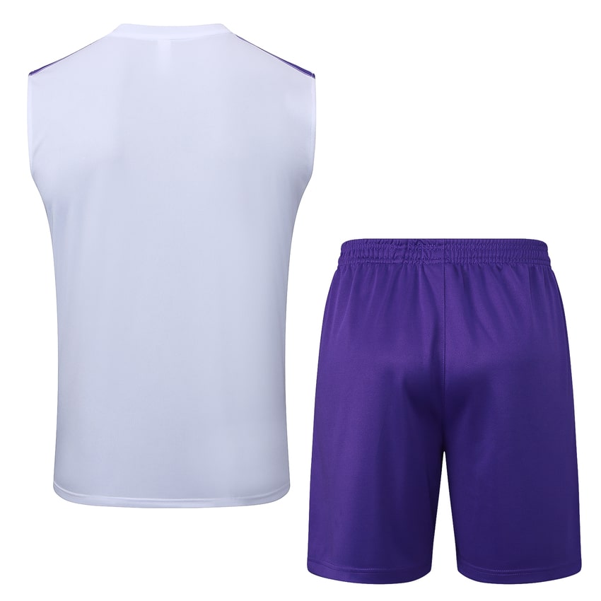 Debardeur Short Real Madrid Homme 2025 2026 Blanc Violet | Foot Fan
