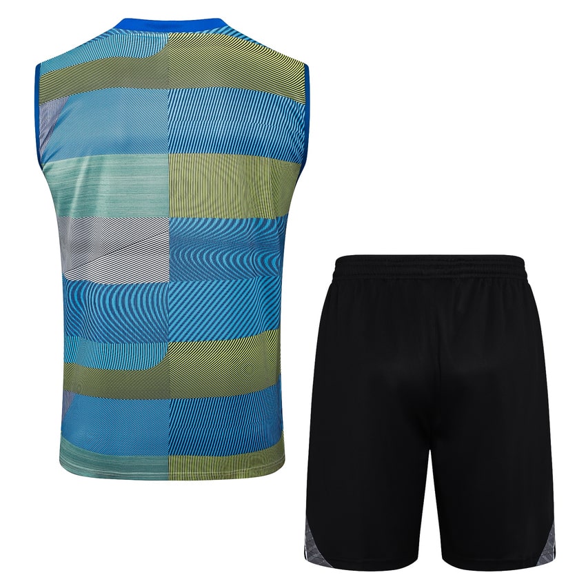 Debardeur Short Real Madrid Homme 2025 2026 Bleu Vert | Foot Fan