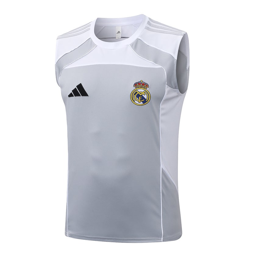 Debardeur Short Real Madrid Homme 2025 2026 Gris Blanc | Foot Fan