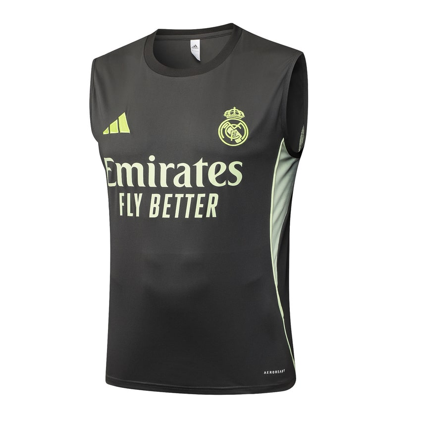 Debardeur Short Real Madrid Homme 2025 2026 Noir Jaune | Foot Fan