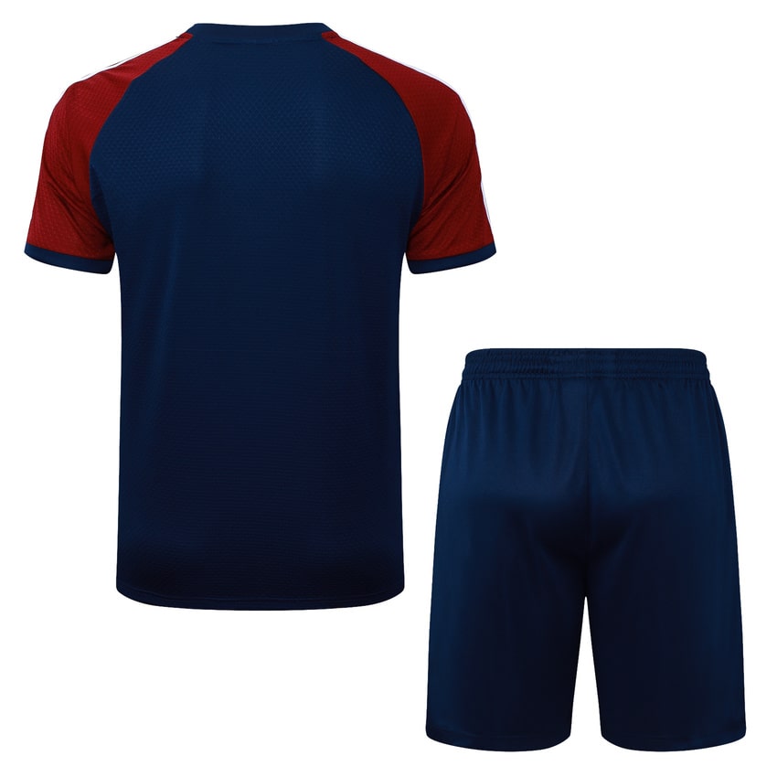 Kit Maillot Short Pre-Match Arsenal Homme 2025 2026 Bleu Rouge | Foot Fan