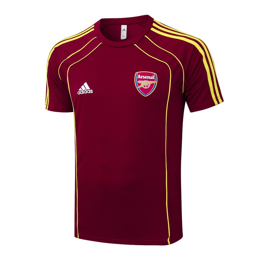 Kit Maillot Short Pre-Match Arsenal Homme 2025 2026 Rouge Foncé | Foot Fan