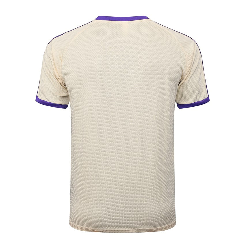 Ensemble Maillot Short Real Madrid Homme 2025 2026 Beige Violet | Foot Fan