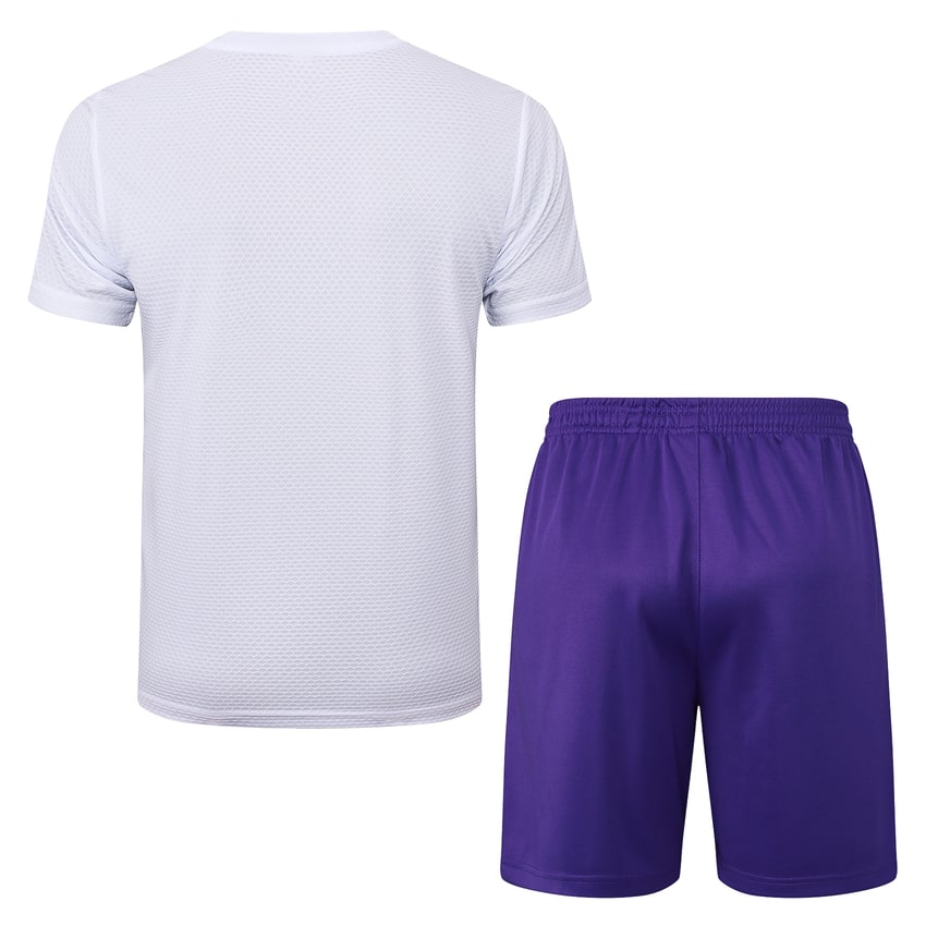 Ensemble Maillot Short Real Madrid Homme/Enfant 2025 2026 Blanc Violet | Foot Fan