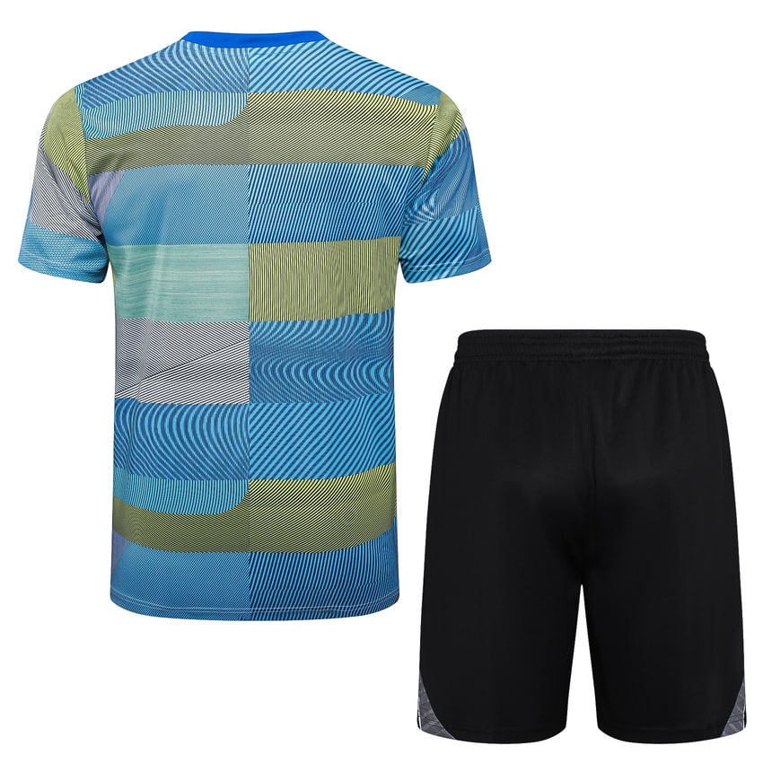 Ensemble Maillot Short Real Madrid Homme/Enfant 2025 2026 Bleu Jaune | Foot Fan