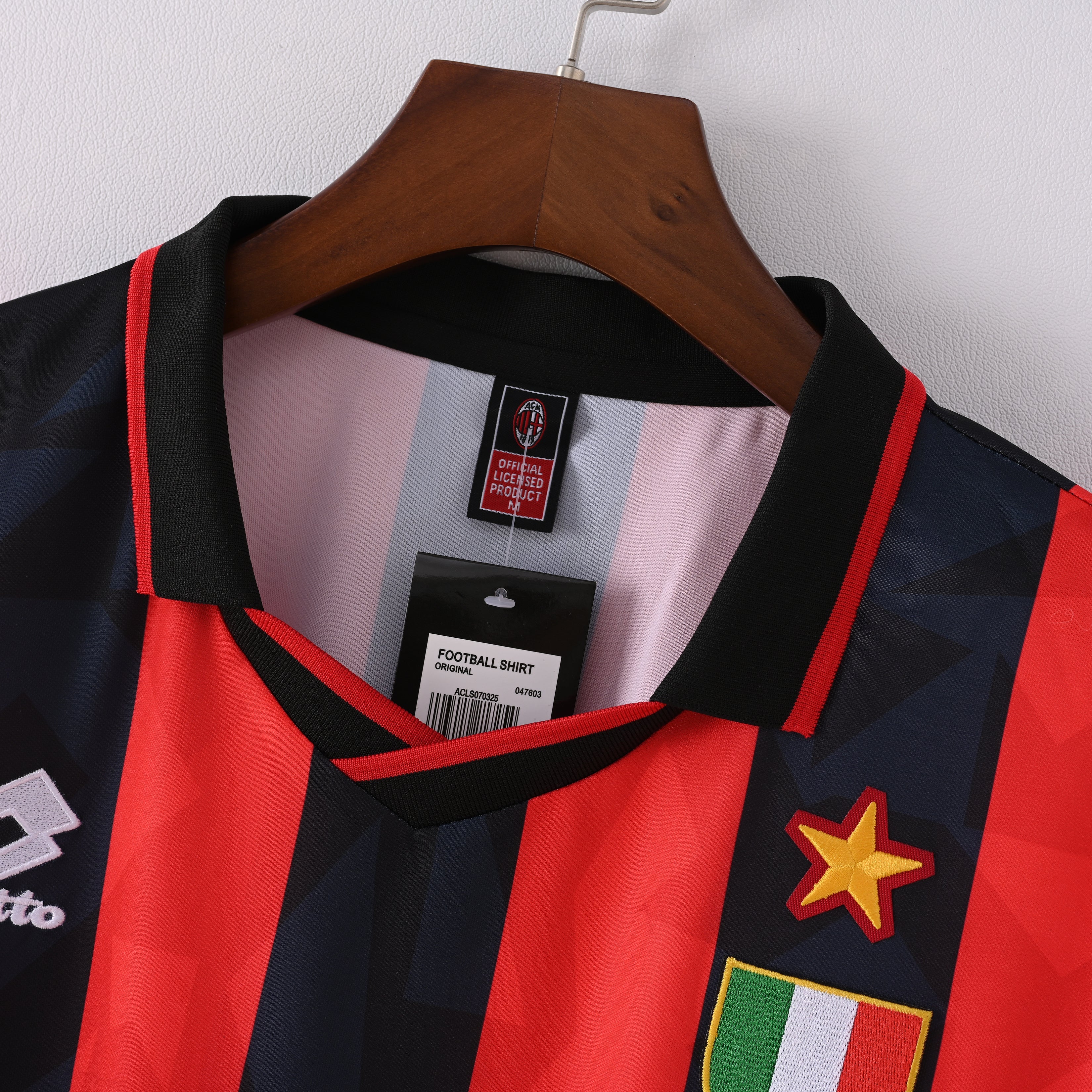 Maillot AC Milan 1993-1994 Domicile Retro Vintage Homme | Foot Fan
