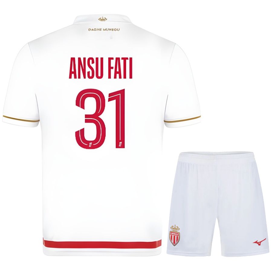 Maillot AS Monaco Enfant Domicile 2025 2026 | Foot Fan
