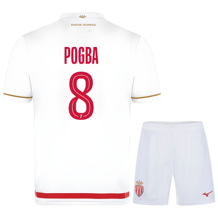 Maillot Kit Enfant AS Monaco Pogba Domicile 2025 2026 | Foot Fan