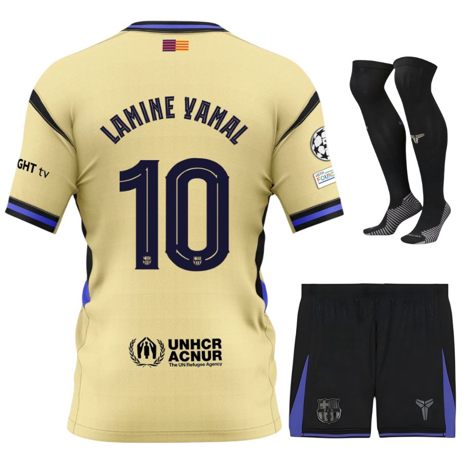 Maillot Lamine Yamal 10 Kit Enfant Barca Exterieur 2025 2026 | Foot Fan