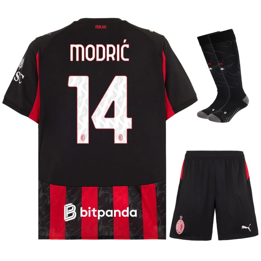 Maillot Kit Enfant Ac Milan Domicile 2025 2026 | Foot Fan