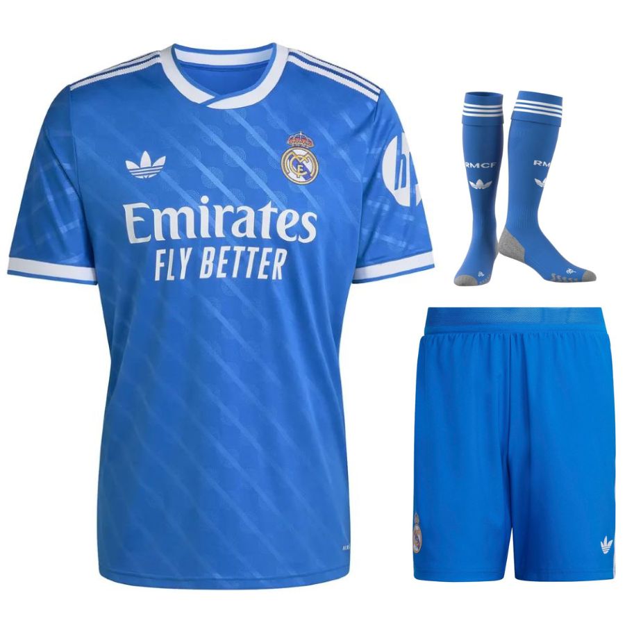 Maillot Kit Enfant Mbappe Real Madrid Third Bleu 2025 2026 | Foot Fan