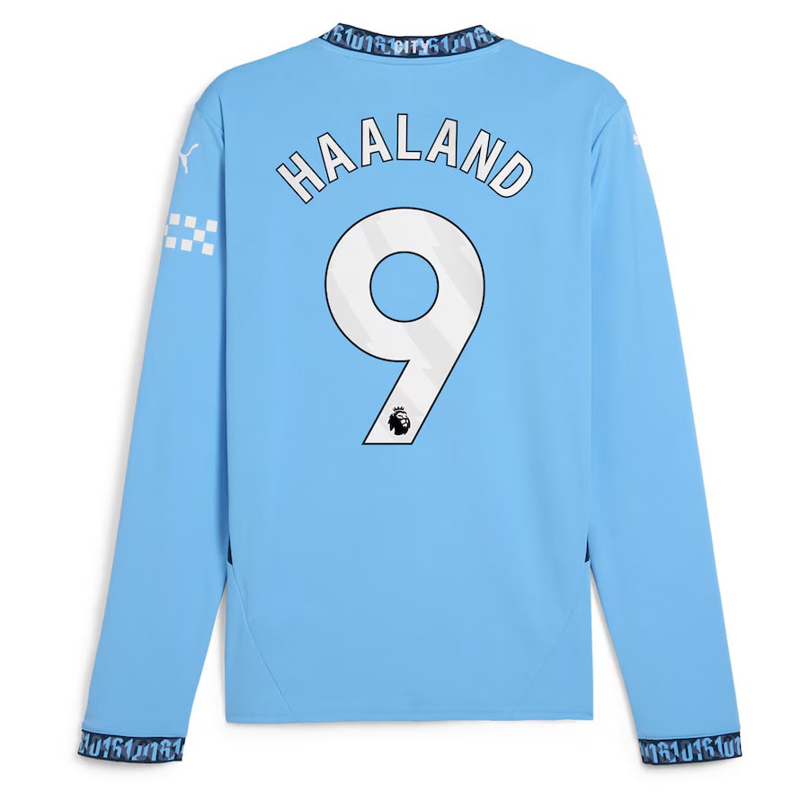 Maillot Manchester City Manches Longues Haaland Homme 2024 2025 | Foot Fan