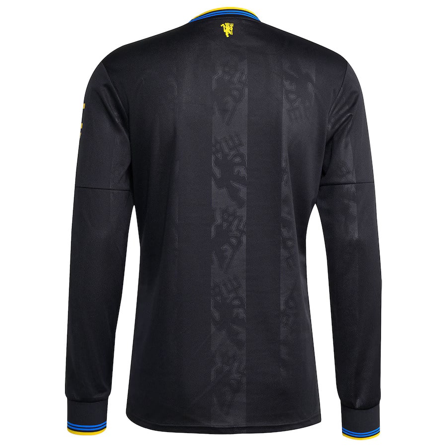 Maillot Manches Longues Manchester United Third Homme 2025 2026 Noir | Foot Fan