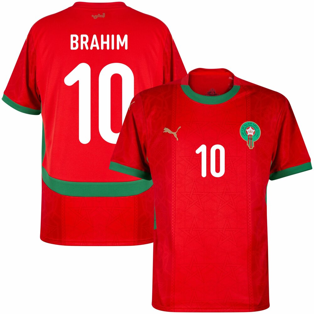 Maillot Maroc Homme Brahim 10 Domicile 2024 2025 | Foot Fan