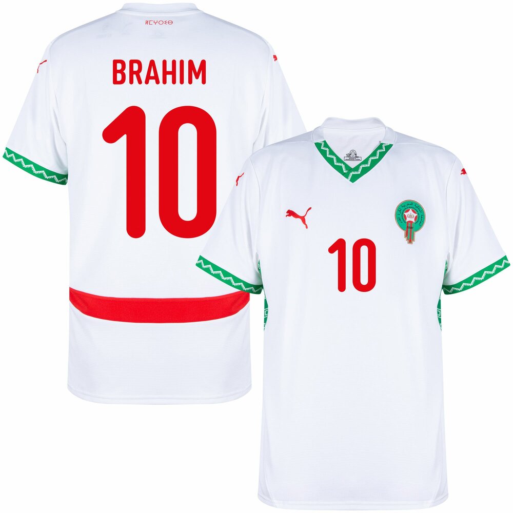 Maillot Maroc Homme Brahim 10 Exterieur 2024 2025 | Foot Fan