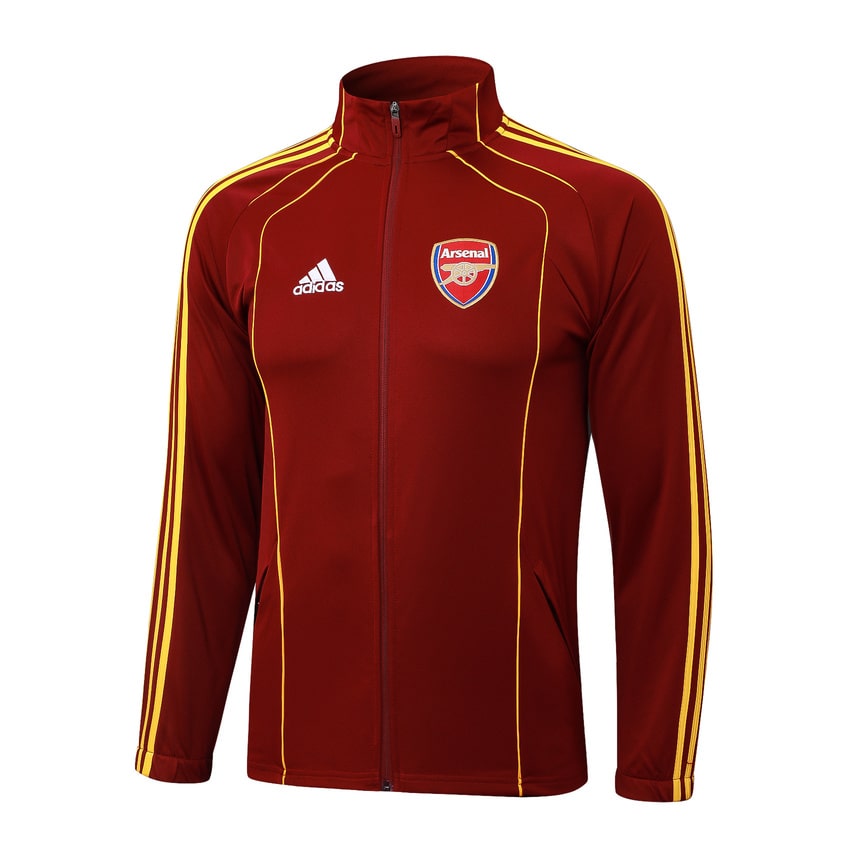 Survetement Arsenal Veste Homme/Enfant 2025 2026 Rouge Foncé | Foot Fan