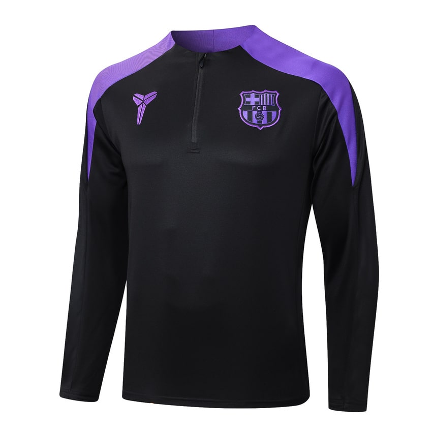 Survetement Barcelone Training Homme/Enfant 2025 2026 Noir Violet | Foot Fan