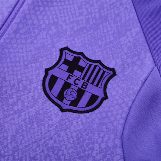 Survetement Barcelone Training Homme/Enfant 2025 2026 Violet Clair | Foot Fan