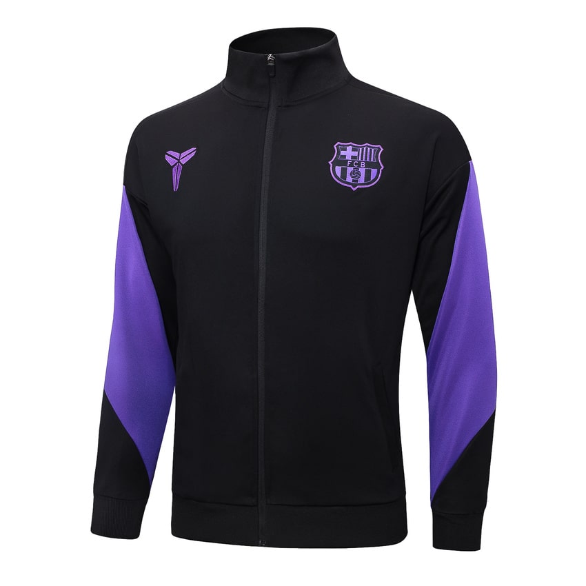 Survetement Barcelone Veste Homme/Enfant 2025 2026 Noir Violet | Foot Fan