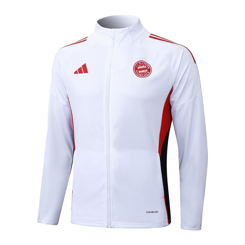 Survetement Bayern Munich Veste Homme/Enfant 2025 2026 Blanc Clair | Foot Fan