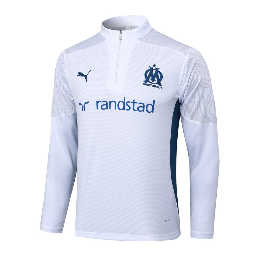 Survetement Marseille OM Training Homme/Enfant 2025 2026 Blanc | Foot Fan