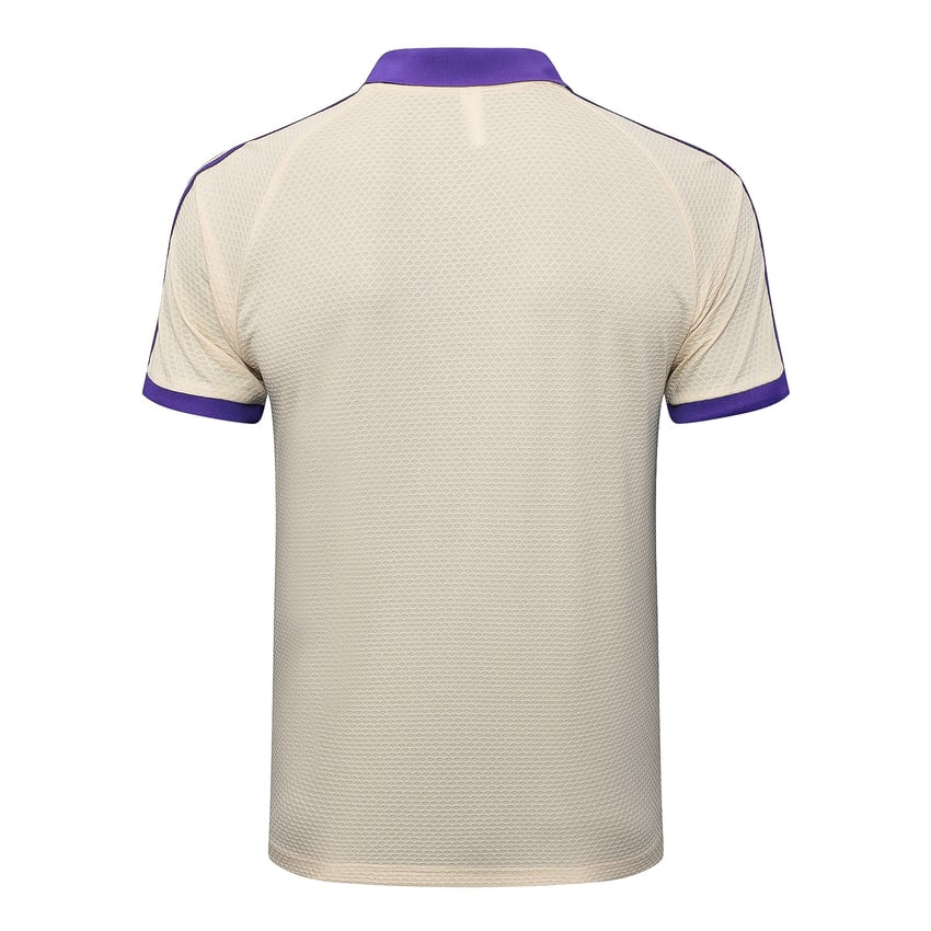 Polo Real Madrid Homme 2025 2026 Beige Violet | Foot Fan