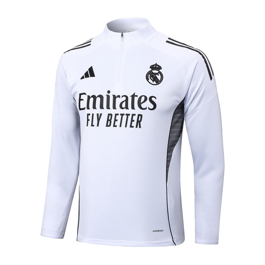 Survetement Real Madrid Training Homme/Enfant 2025 2026 Blanc Clair | Foot Fan