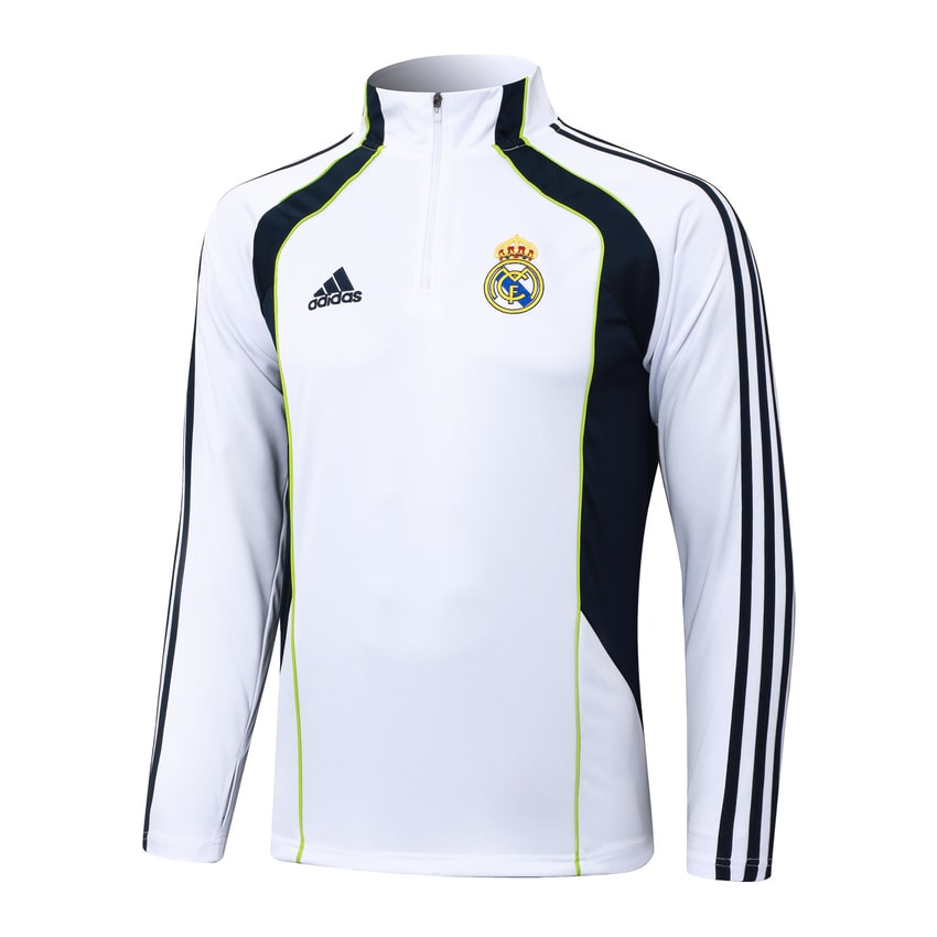 Survetement Real Madrid Training Homme/Enfant 2025 2026 Blanc Noir | Foot Fan