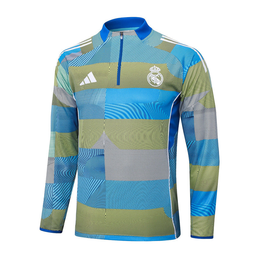 Survetement Real Madrid Training Homme/Enfant 2025 2026 Bleu Vert | Foot Fan