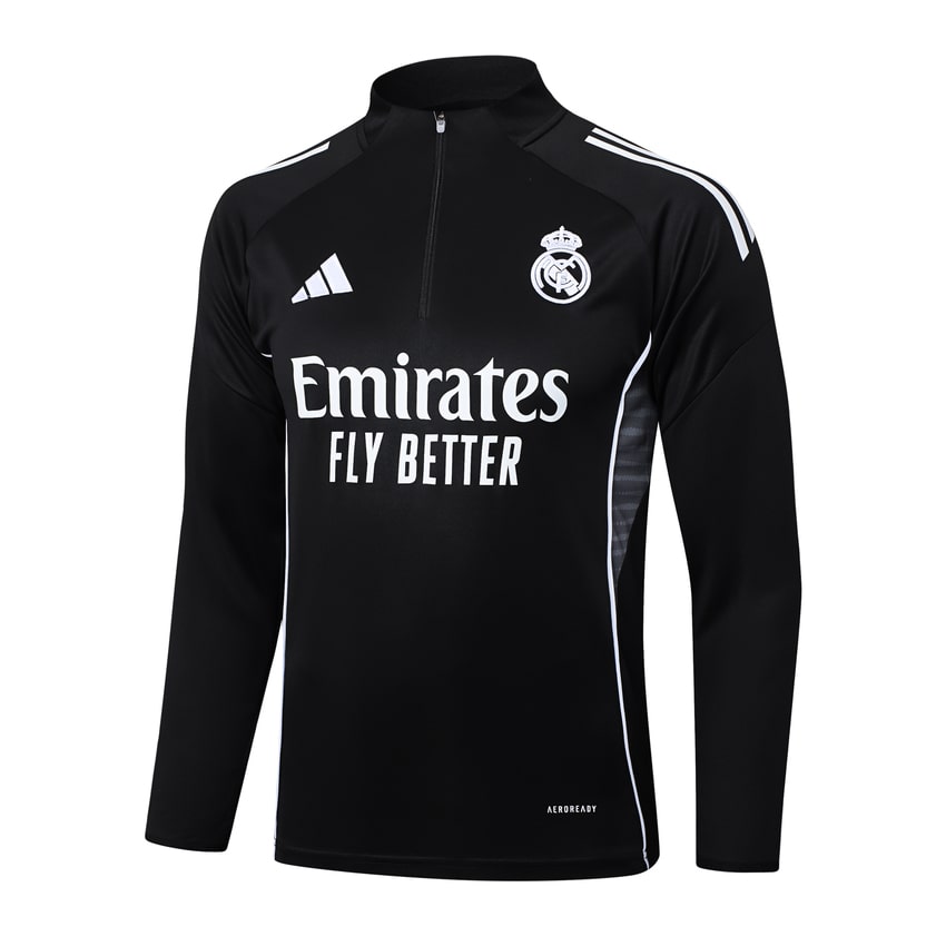 Survetement Real Madrid Training Homme/Enfant 2025 2026 Noir Sombre | Foot Fan