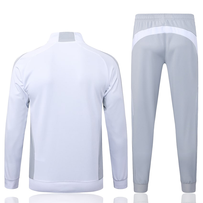 Survetement Real Madrid Veste Homme/Enfant 2025 2026 Blanc Gris | Foot Fan