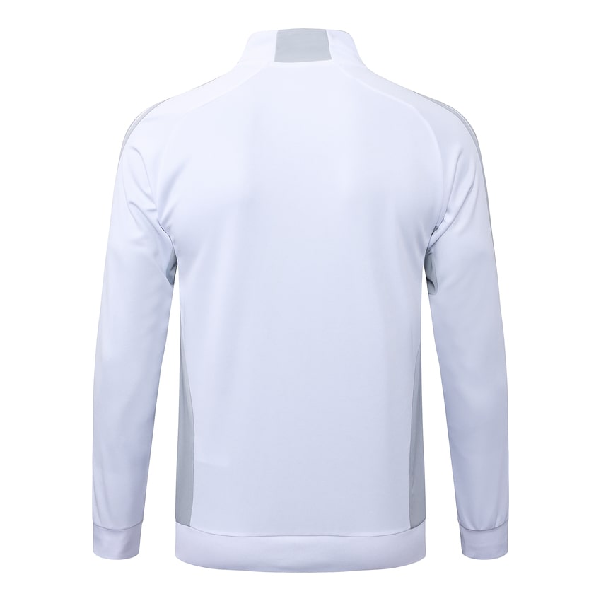 Survetement Real Madrid Veste Homme/Enfant 2025 2026 Blanc Gris | Foot Fan