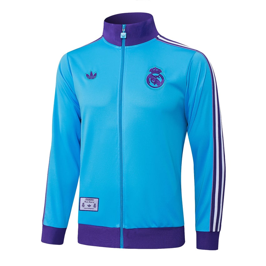Survetement Real Madrid Veste Homme/Enfant 2025 2026 Bleu Ciel | Foot Fan
