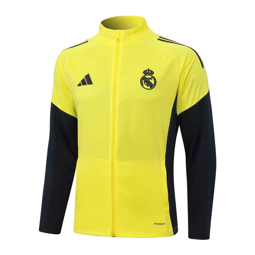Survetement Real Madrid Veste Homme/Enfant 2025 2026 Jaune Clair | Foot Fan