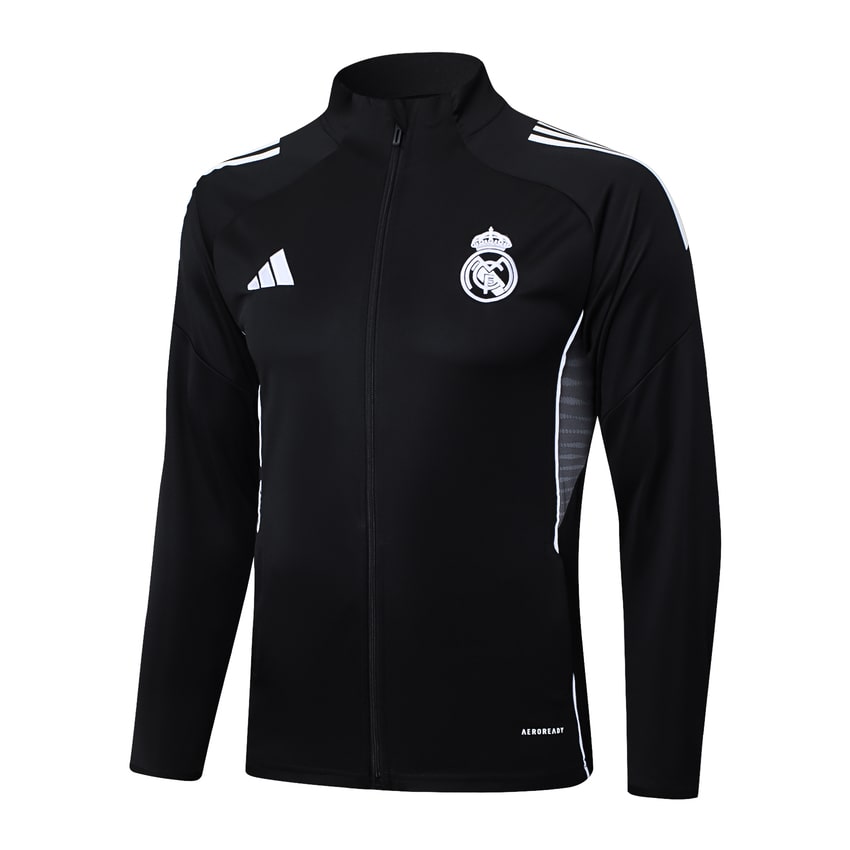 Survetement Real Madrid Veste Homme/Enfant 2025 2026 Noir Sombre | Foot Fan