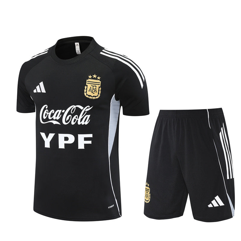 Maillot Short Training Argentine Noir Homme/Enfant 2025-2026 | Foot Fan