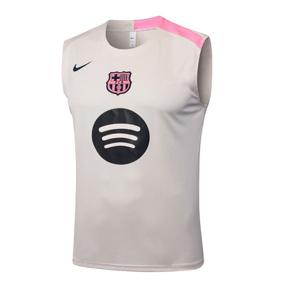 Debardeur Short Barcelone Homme 2025 2026 Beige Rose | Foot Fan