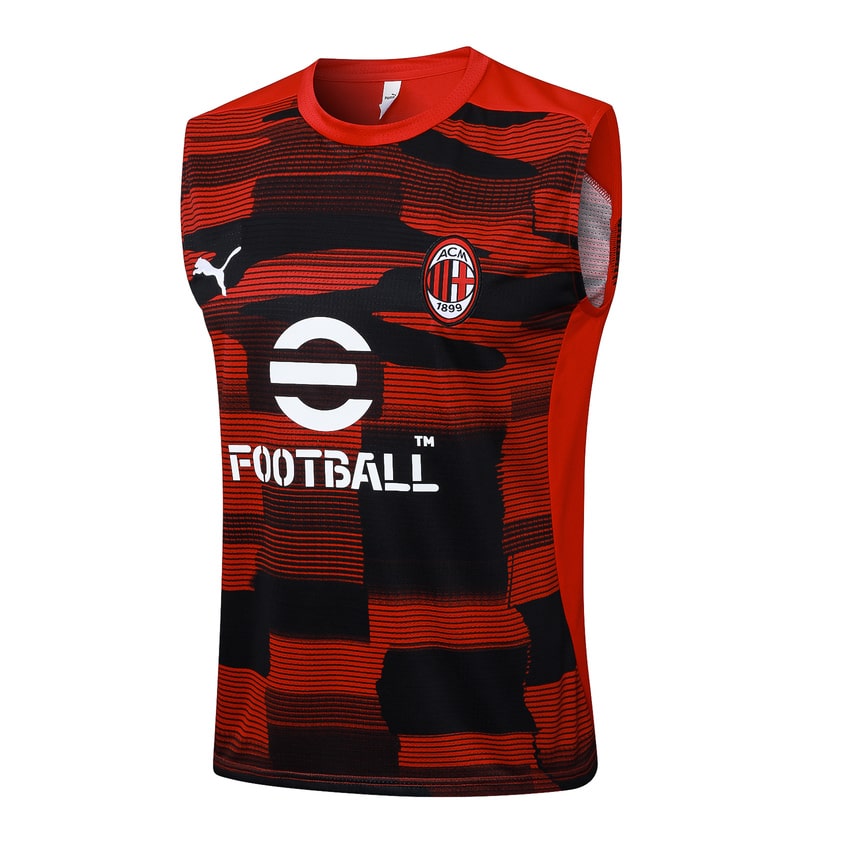 Debardeur Short Milan AC Homme 2024 2025 Rouge Noir | Foot Sport