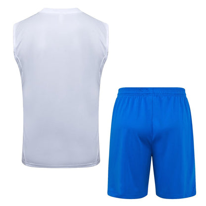 Debardeur Short Real Madrid Homme 2025 2026 Blanc Bleu | Foot Fan