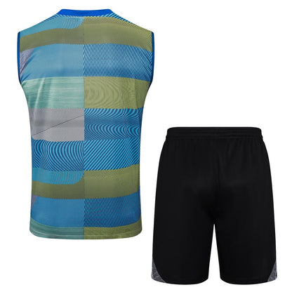 Debardeur Short Real Madrid Homme 2025 2026 Bleu Vert | Foot Fan