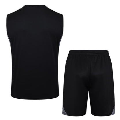 Debardeur Short Real Madrid Homme 2025 2026 Noir Sombre | Foot Fan
