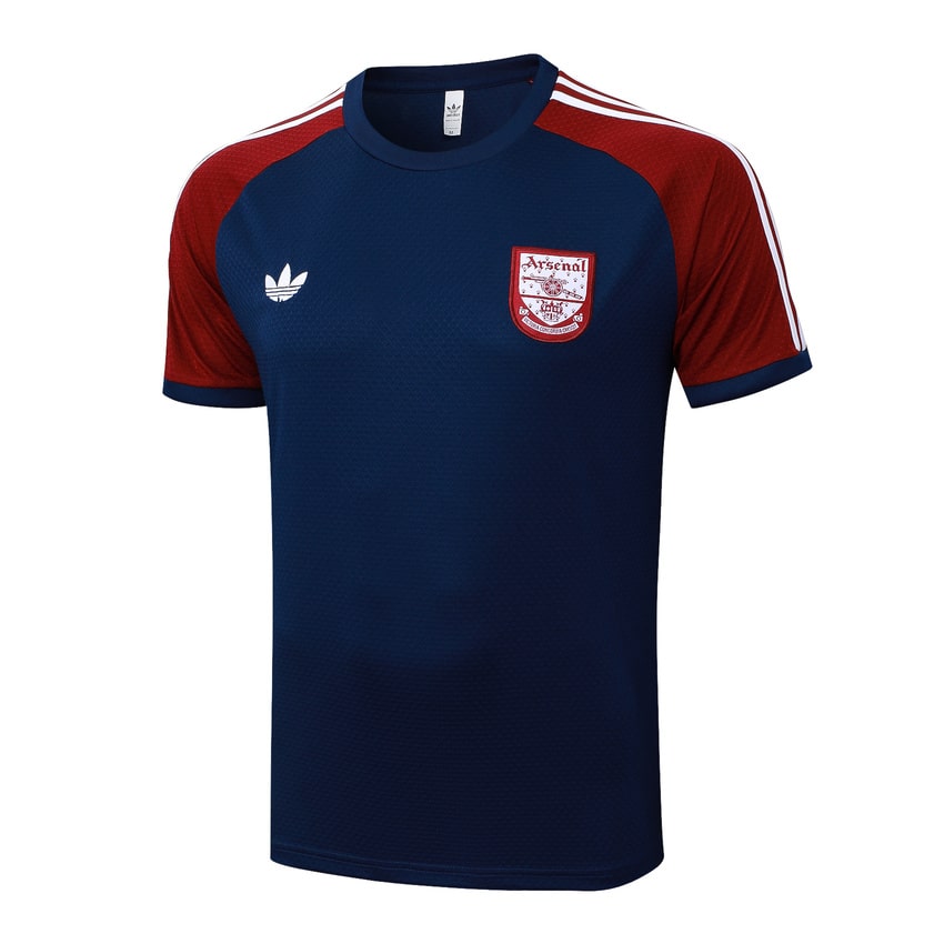 Kit Maillot Short Pre-Match Arsenal Homme 2025 2026 Bleu Rouge | Foot Fan