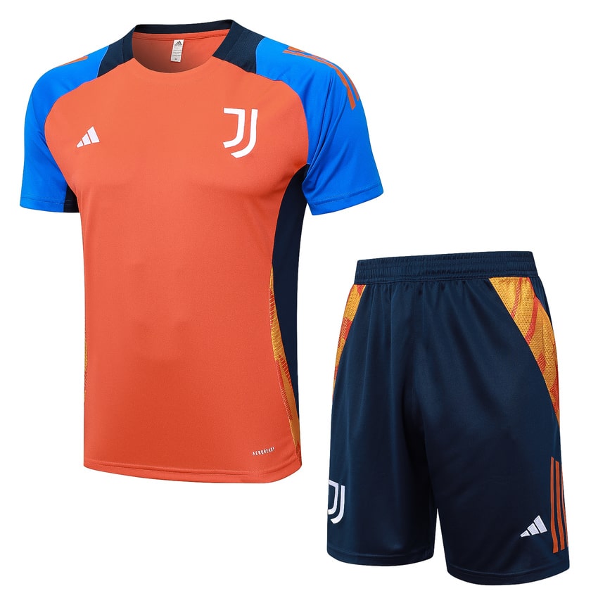 Ensemble-Maillot-Short-Juventus-2024-2025-Orange
