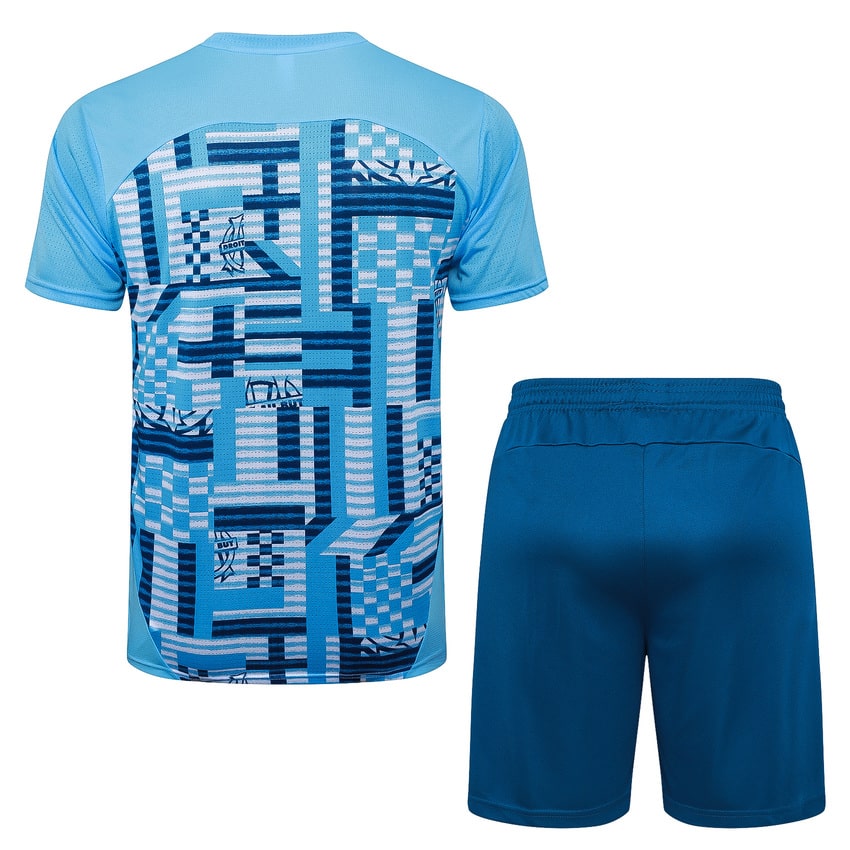 Ensemble Maillot Short Marseille OM Homme 2025 2026 Bleu Ciel | Foot Fan