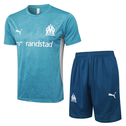 Ensemble-Maillot-Short-OM-2024-2025-Vert