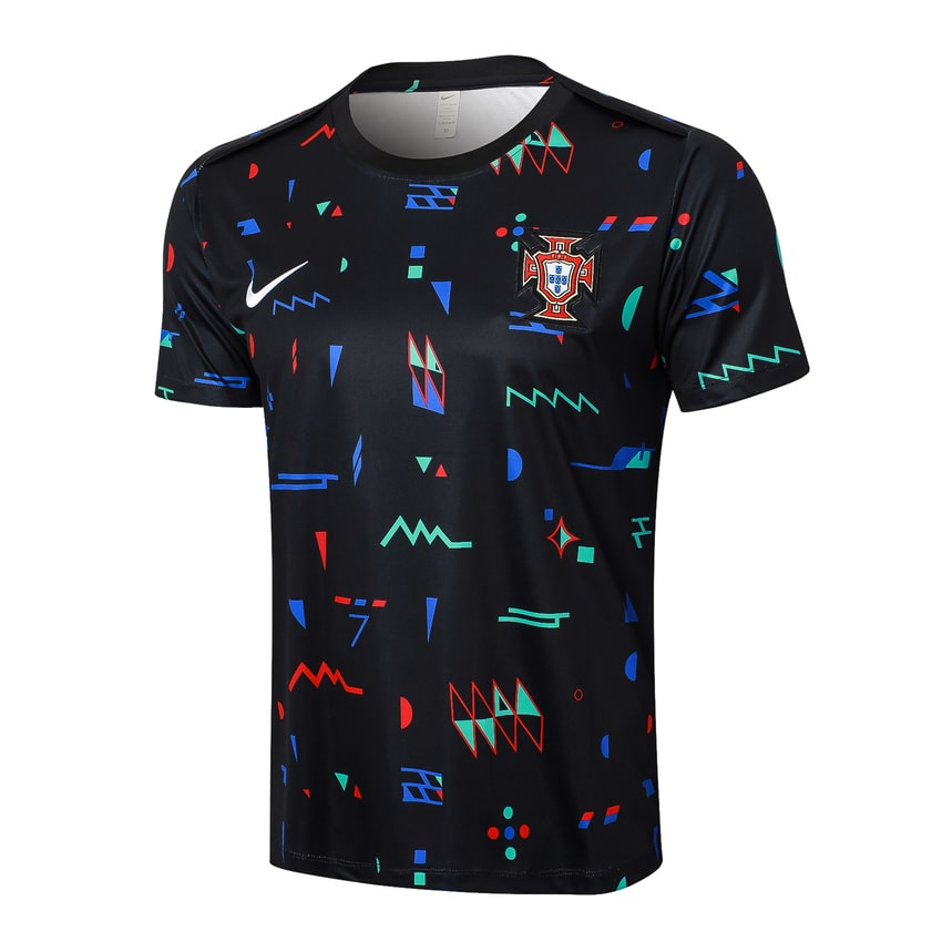Ensemble Maillot Short Portugal Homme 2024 2025 Noir Motif | Foot Fan
